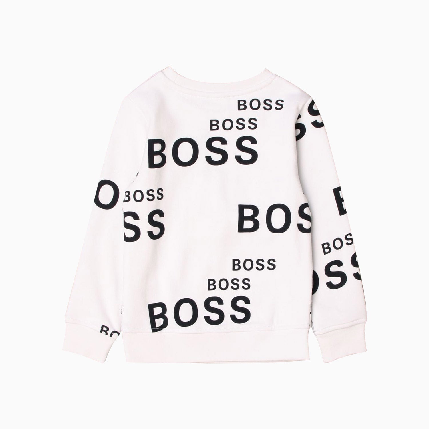 HUGO BOSS | Kid's Boss Logo Sweatshirt - Color: White - Kids Premium Clothing -