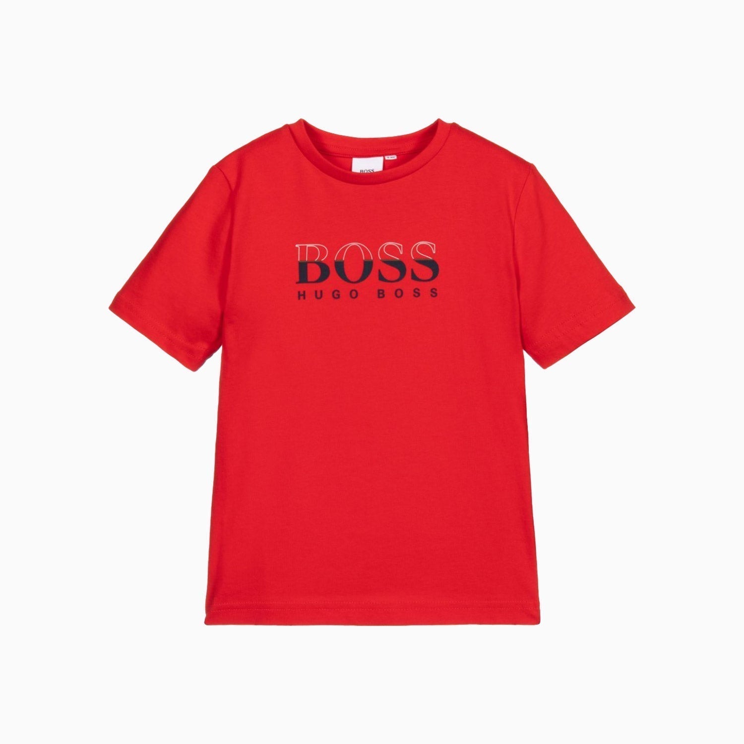Hugo Boss Kid's Boss Logo T-Shirt - Color: Red - Kids Premium Clothing -