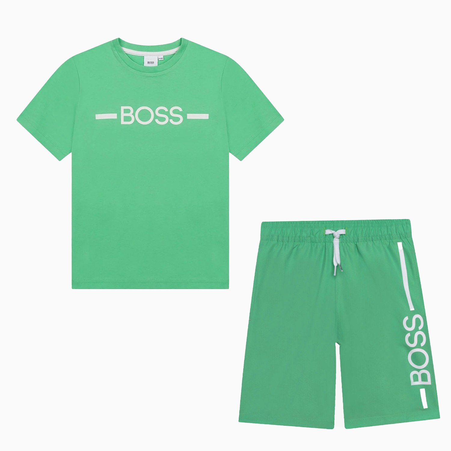 Hugo Boss Kid's Surfer Outfit - Color: Green - Kids Premium Clothing -
