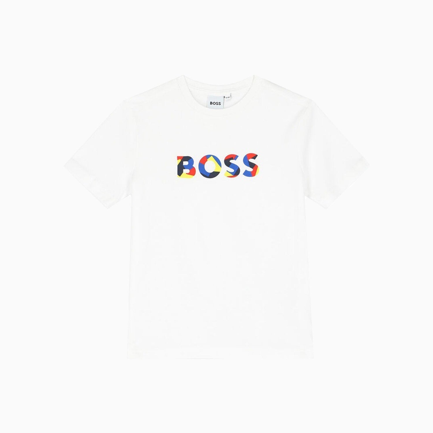 Hugo Boss Kid's Jersey T Shirt - Color: White - Kids Premium Clothing -