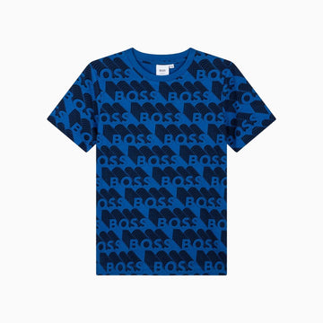 Hugo Boss Kid's Jersey T Shirt - Color: Electric Blue - Kids Premium Clothing -