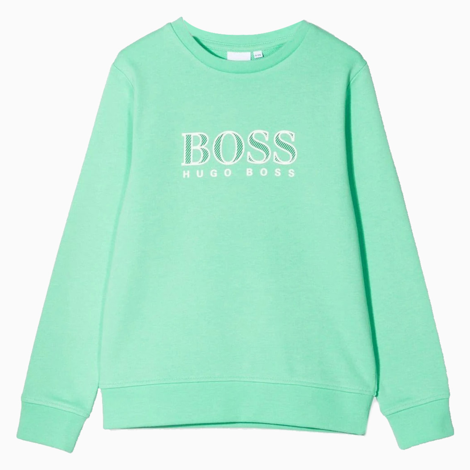 Hugo Boss Kid's French Terry Sweatshirt - Color: Green - Kids Premium Clothing -