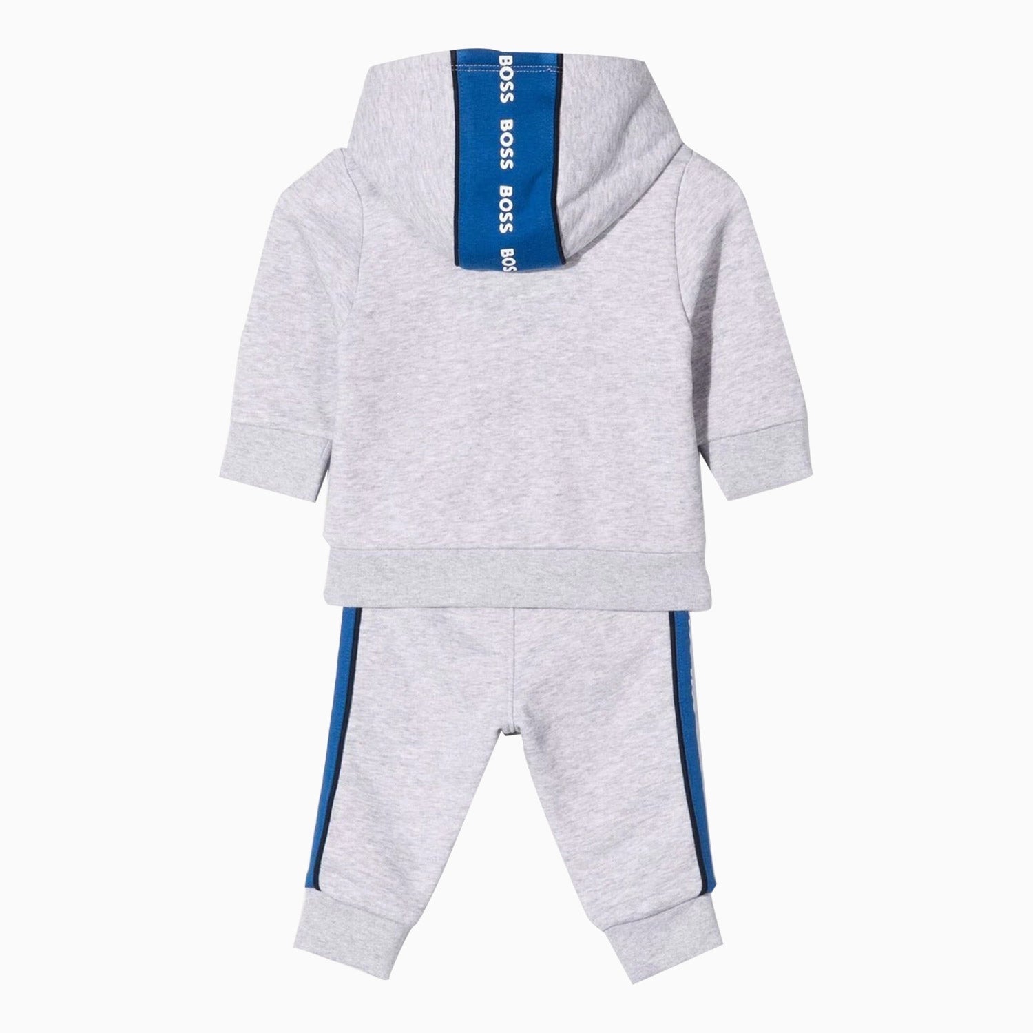 Hugo Boss Kid's French Terry Track Suit - Color: Chine Grey - Kids Premium Clothing -
