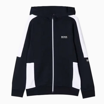 Hugo Boss Kid's French Terry Jacket - Color: Navy - Kids Premium Clothing -