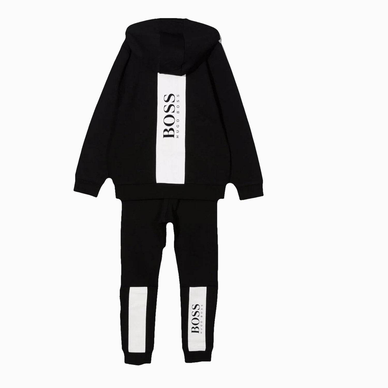 Hugo Boss Kid's No Brushed Track Suit - Color: Black - Kids Premium Clothing -