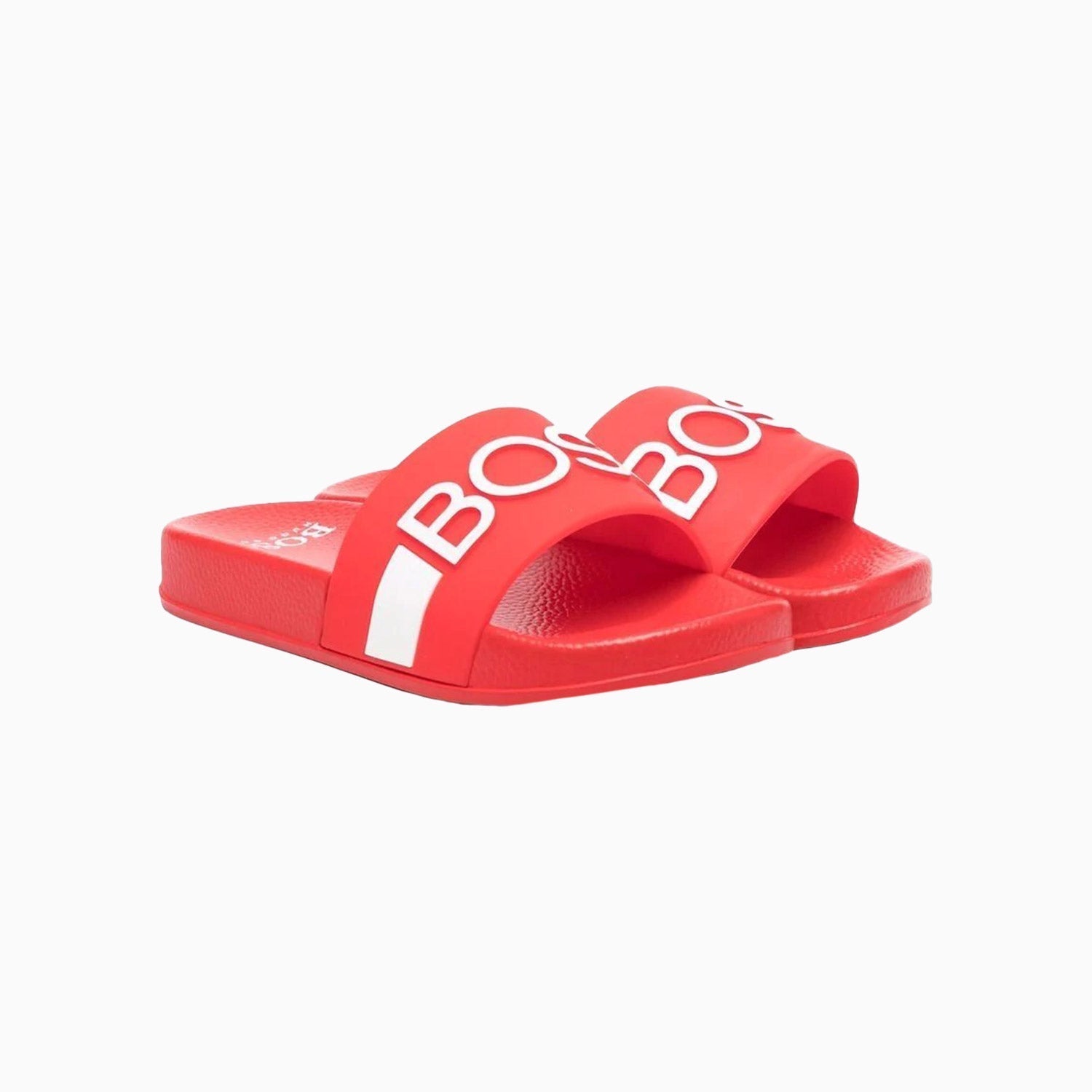 Hugo Boss Kid's PVC Slides - Color: Red - Kids Premium Clothing -