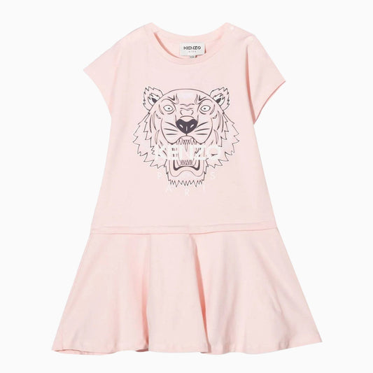 Kid's Tiger Logo Print T Shirt Dress Toddlers