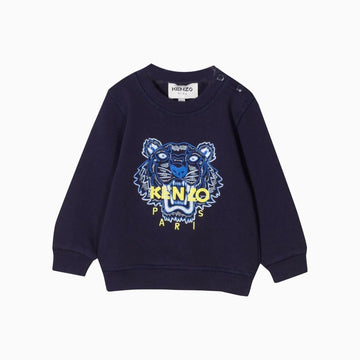 Kenzo Kid's No Brushed Sweat Shirt - Color: Navy - Kids Premium Clothing -