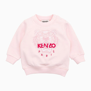 Kenzo Kid's Tiger Sweatshirt - Color: Pink Pale - Kids Premium Clothing -