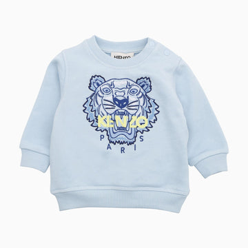 Kenzo Kid's Tiger Sweatshirt - Color: Pale Blue - Kids Premium Clothing -