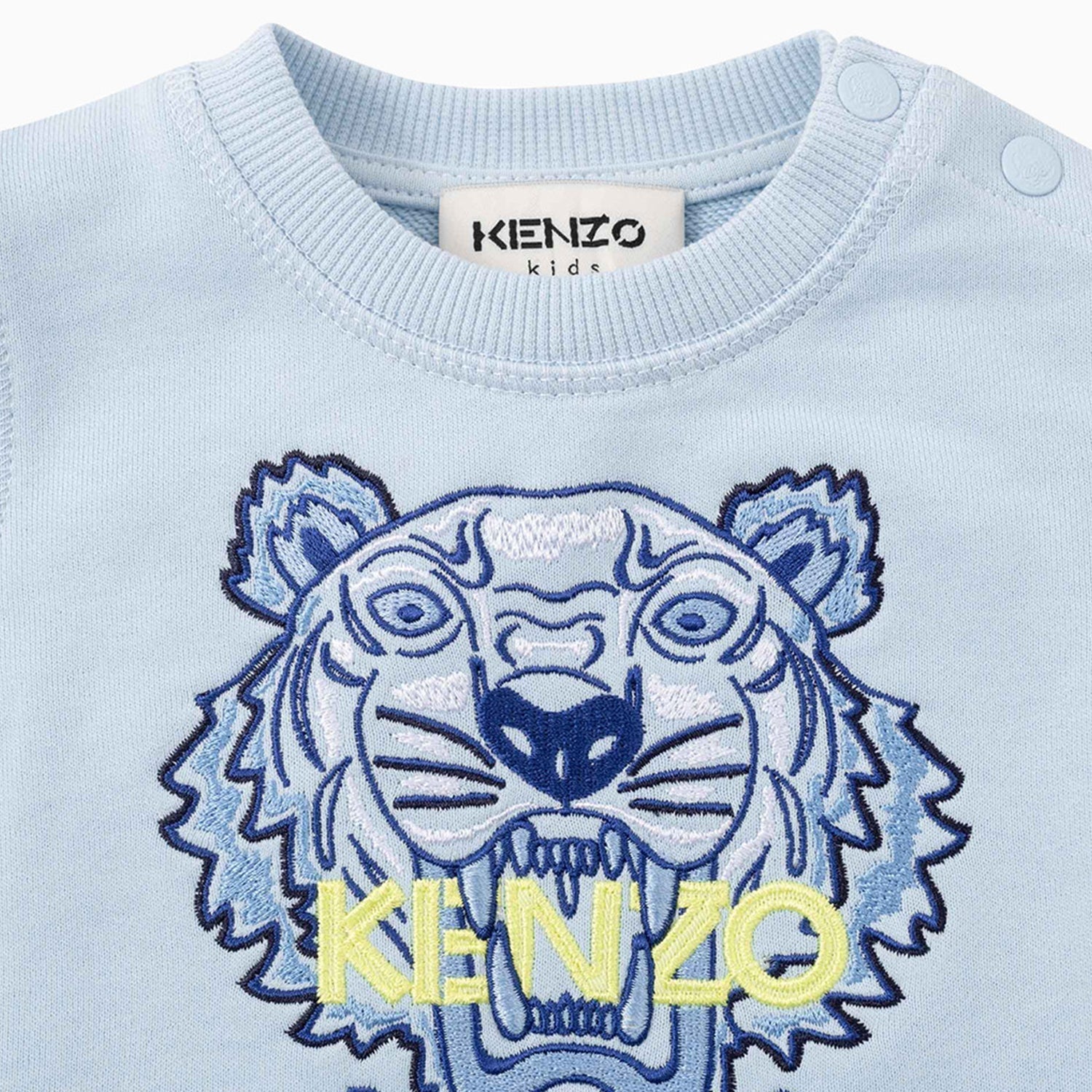 Kenzo Kid's Tiger Sweatshirt - Color: Pale Blue - Kids Premium Clothing -