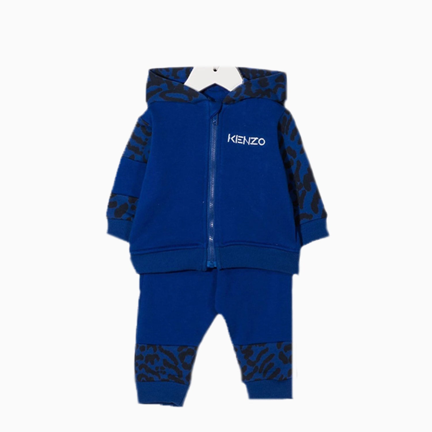 Kenzo Kid's Cardigan Hooded Tracksuit Toddlers - Color: Blue - Kids Premium Clothing -