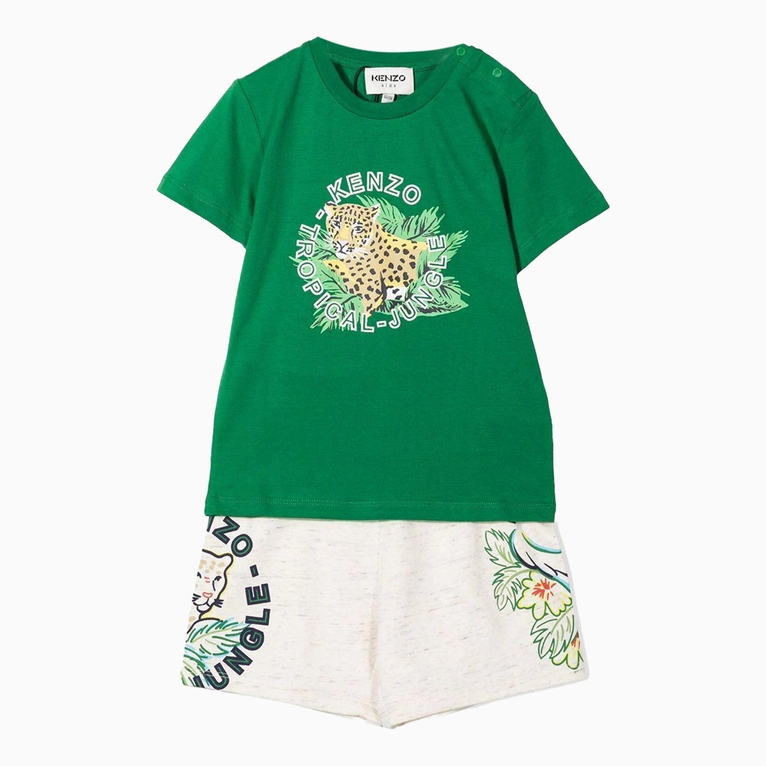 Kenzo Kid's Tropical Jungle Outfit Toddlers - Color: Green - Kids Premium Clothing -
