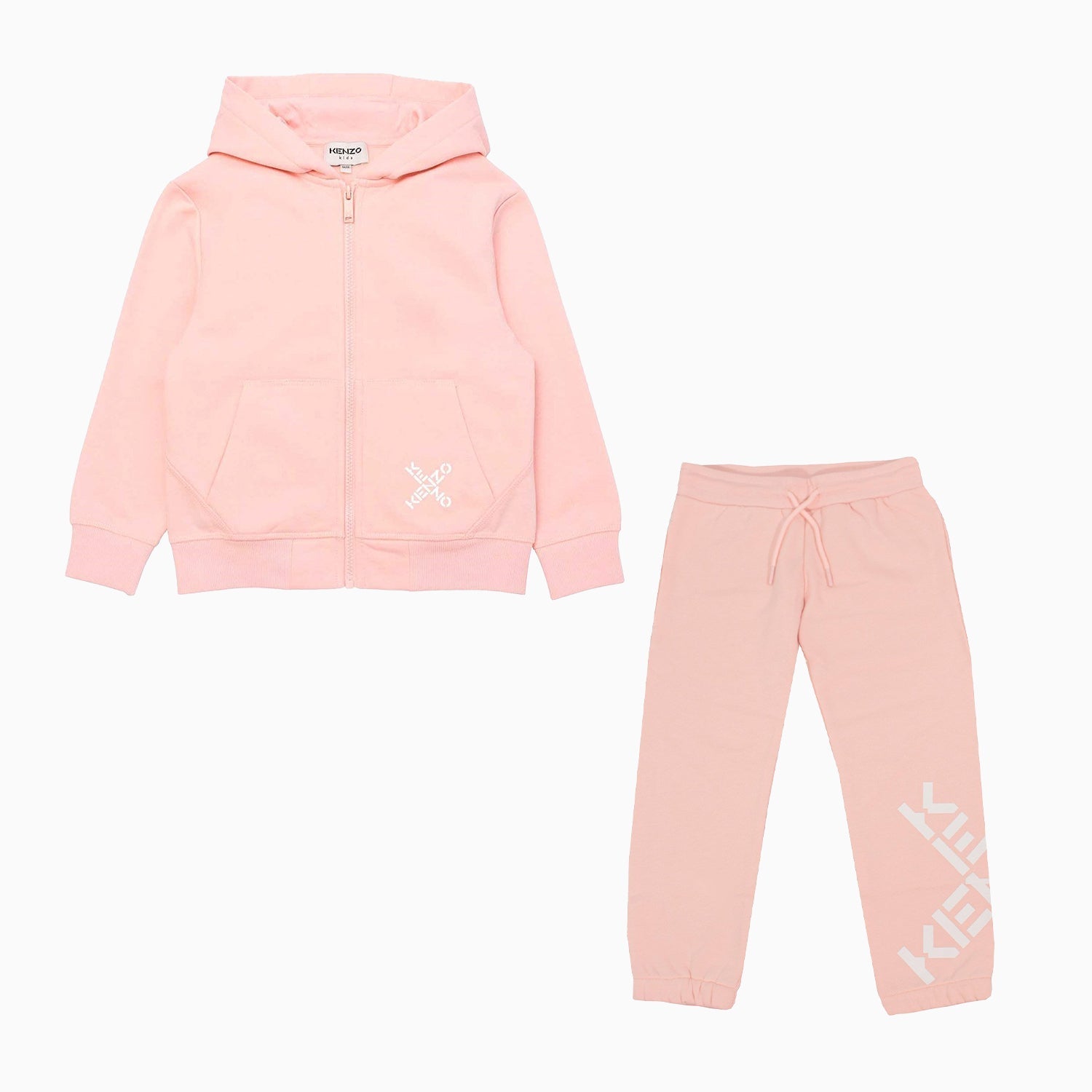 Kenzo Kid's Cross Logo Printed Outfit - Color: Pink - Kids Premium Clothing -