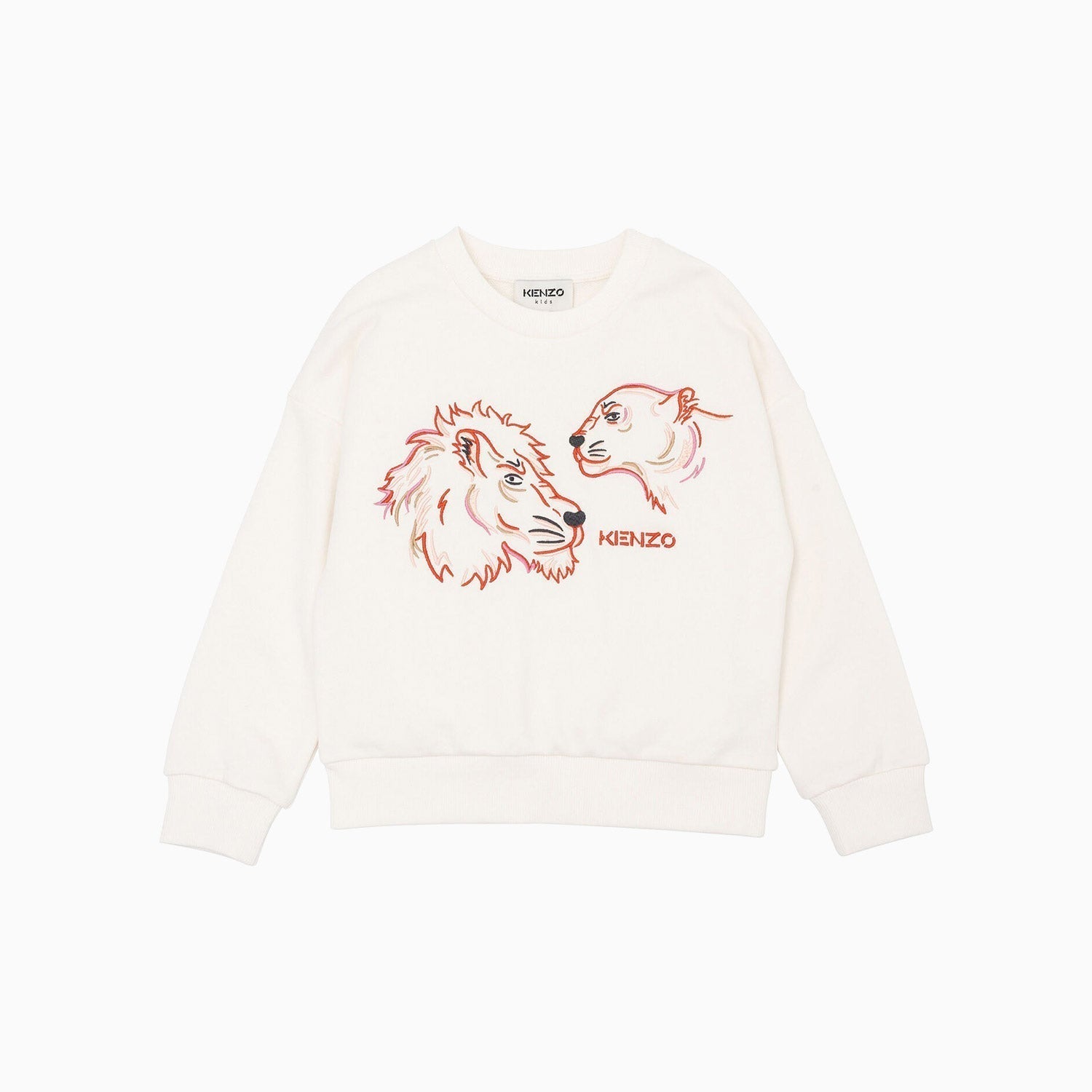 Kenzo Kid's Non Brushed Sweatshirt - Color: Off White - Kids Premium Clothing -
