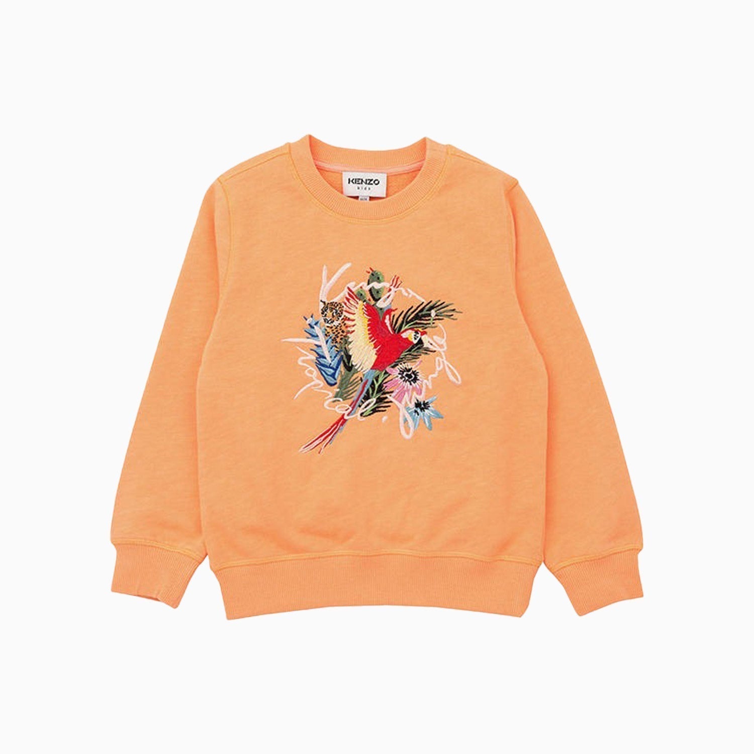 Kenzo Kid's Slub Fleece Sweatshirt - Color: Bright Red - Kids Premium Clothing -