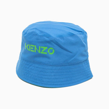 Kenzo Kid's Logo Print Bucket Hat - Color: Electric blue - Kids Premium Clothing -