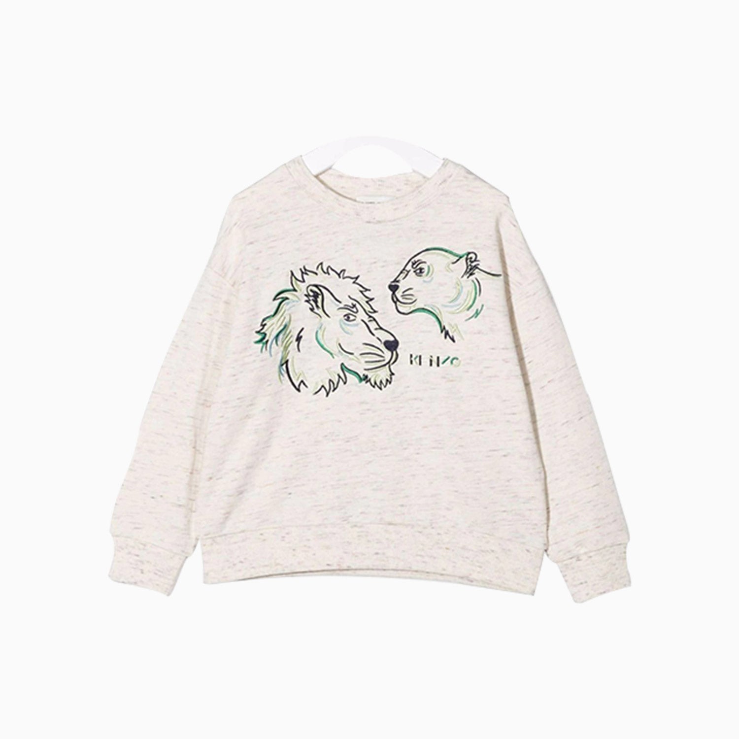 Kenzo Kid's Animal Print Sweatshirt - Color: Off White - Kids Premium Clothing -