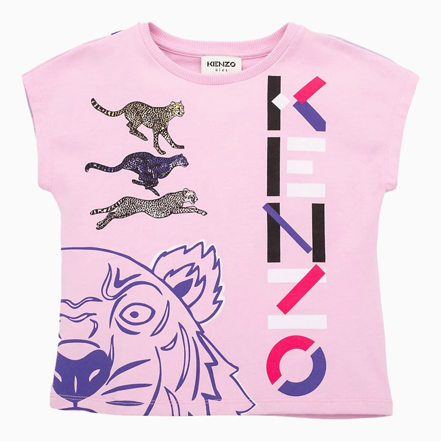 Kenzo Kid's Short Sleeves T Shirt - Color: Khaki - Kids Premium Clothing -