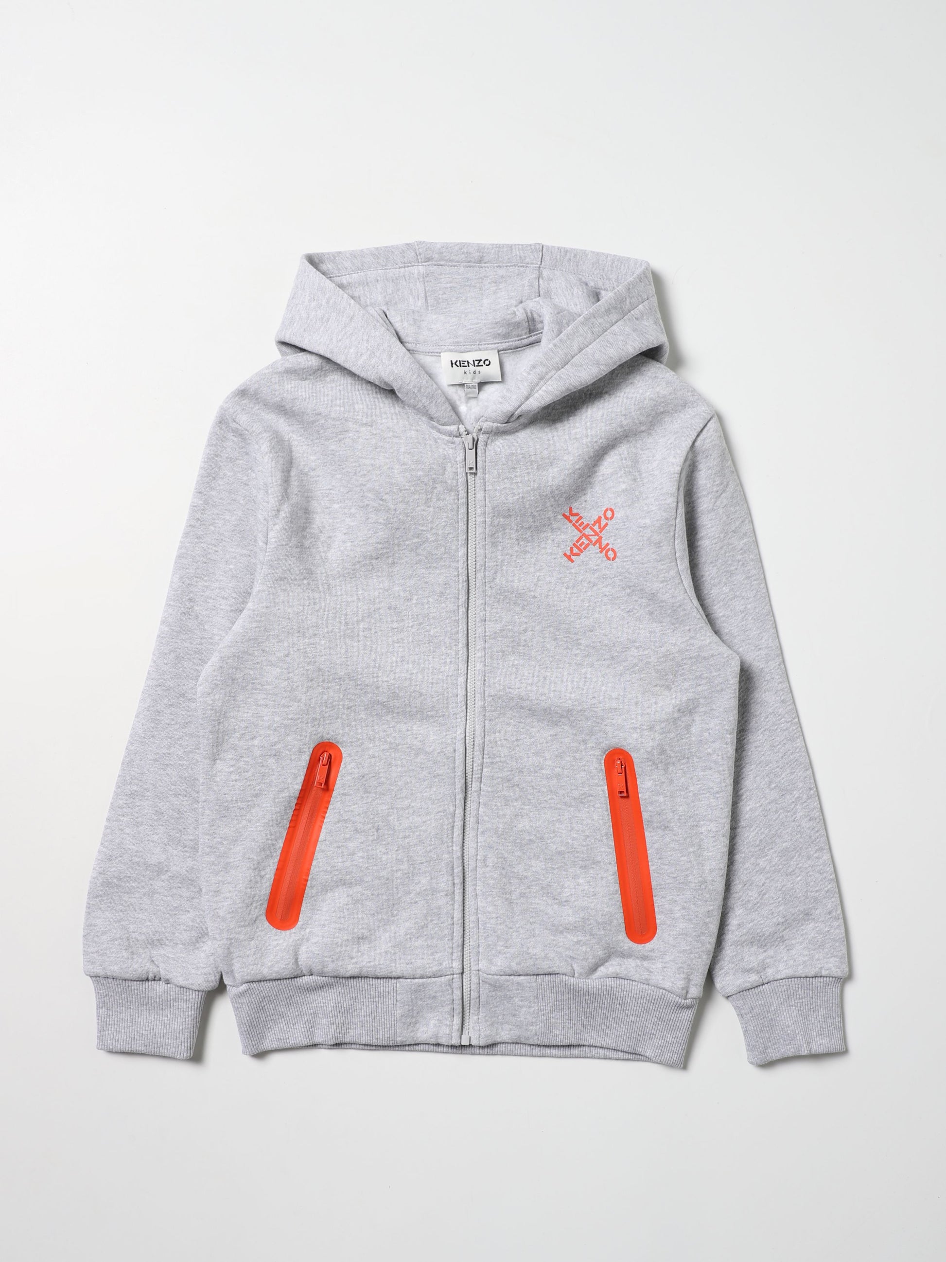 Kenzo Kid's Cardigan Fleece Outfit - Color: Grey Marl - Kids Premium Clothing -