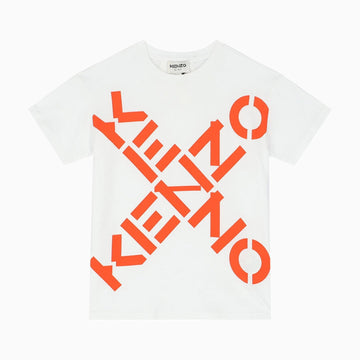 Kenzo Kid's Short Sleeves T Shirt - Color: White - Kids Premium Clothing -