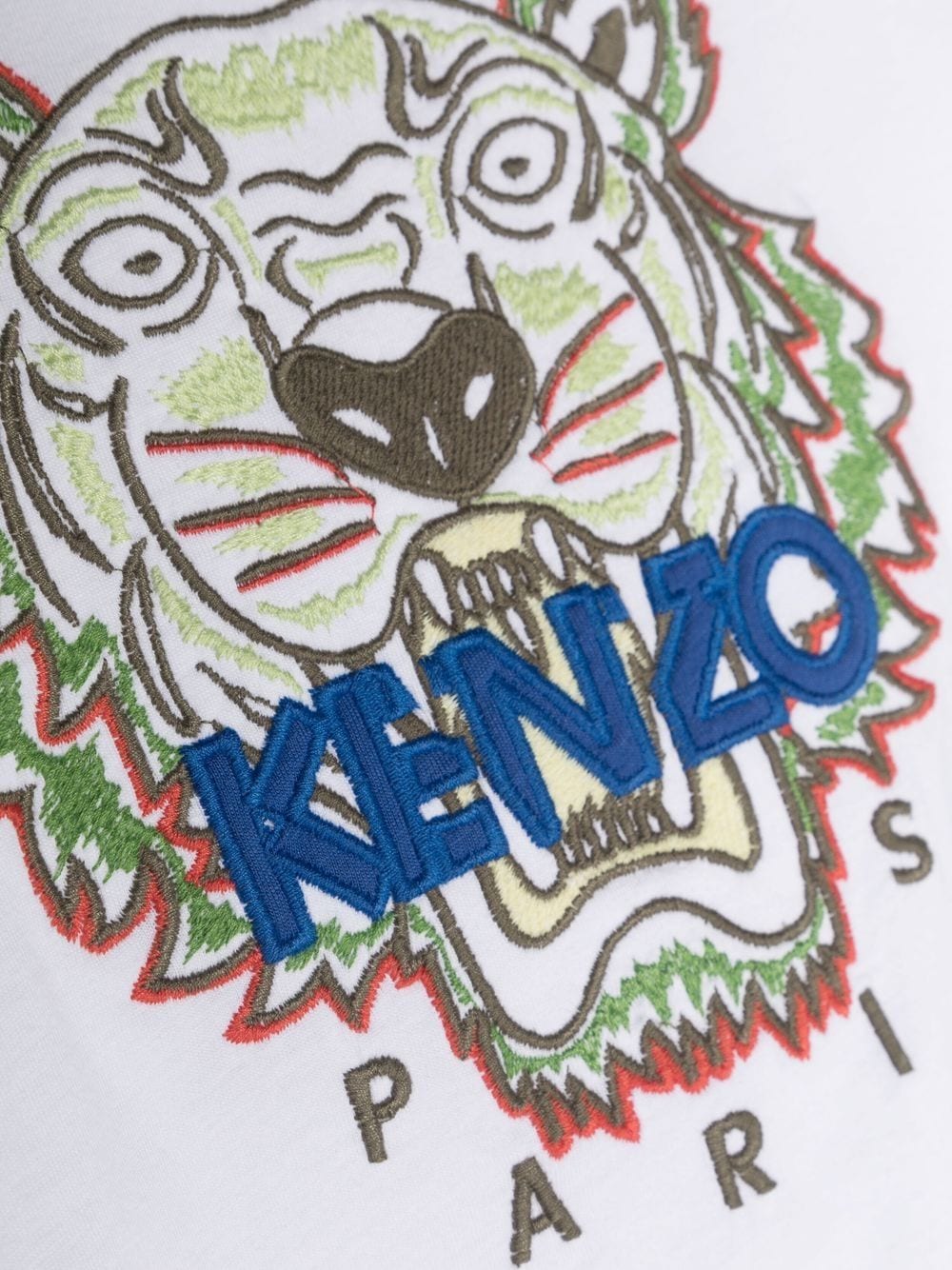 Kenzo Kid's Tiger Tee Short Sleeves T Shirt - Color: White - Kids Premium Clothing -