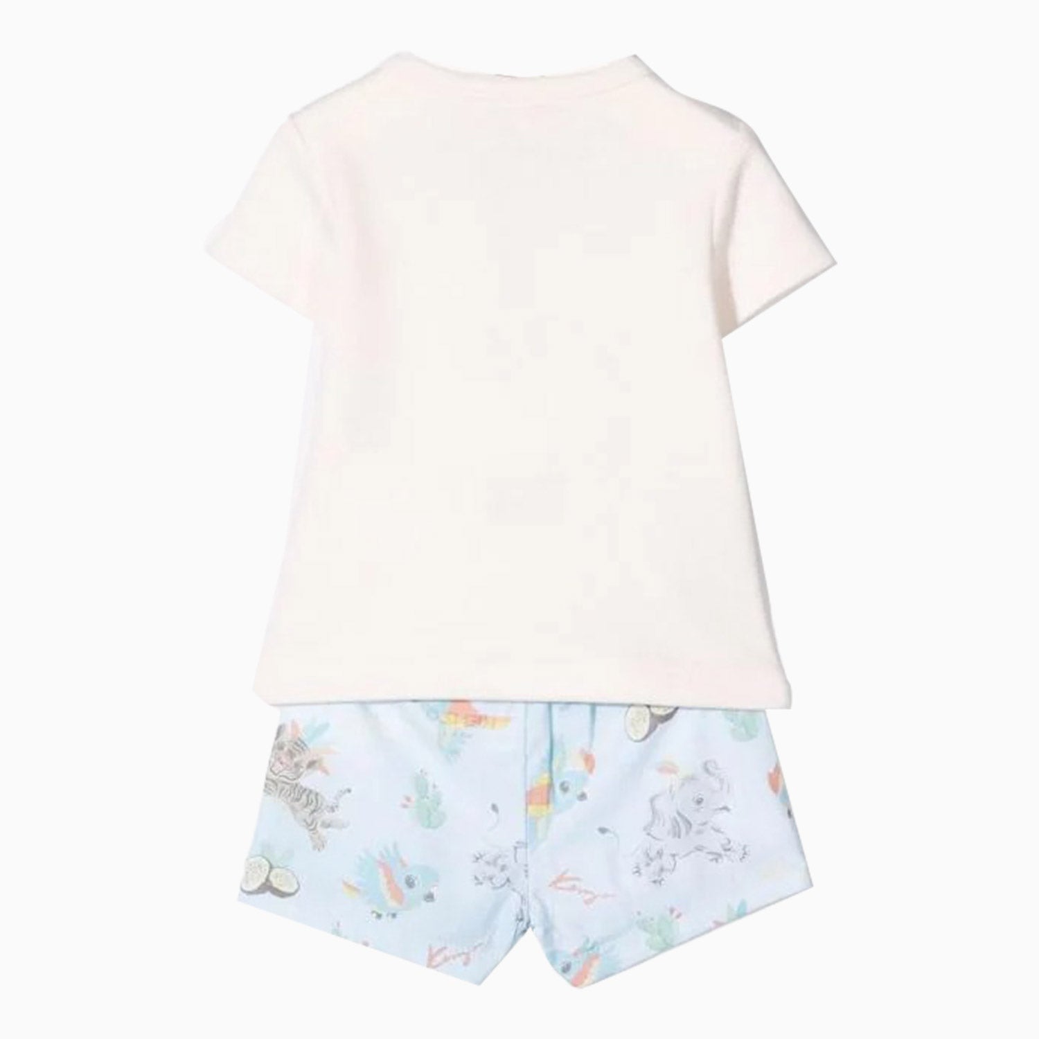 Kenzo Kid's T Shirt And Short Outfit - Color: Off White - Kids Premium Clothing -