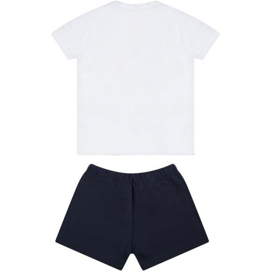 Kenzo Kid's Short Sleeves T-Shirt And Shorts Outfit - Color: White - Kids Premium Clothing -