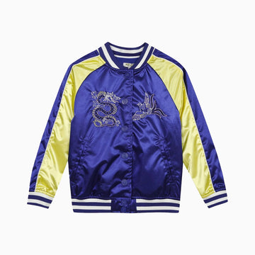Kenzo Kid's Jeanne Bomber Jacket - Color: Cobalt - Kids Premium Clothing -
