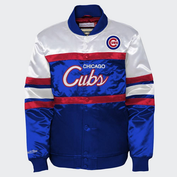 Mitchell & Ness Kid's Heavy Weight Satin MLB Jacket - Color: Red Blue Silver - Kids Premium Clothing -