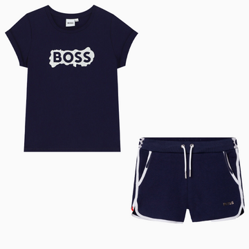 Hugo Boss Kid's French Terry Outfit Toddlers - Color: Electric Blue - Kids Premium Clothing -