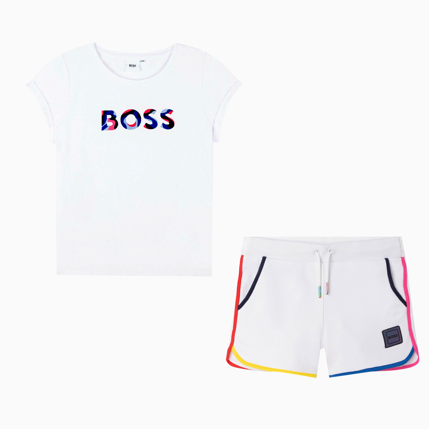 Hugo Boss Kid's French Terry Outfit Toddlers - Color: White - Kids Premium Clothing -