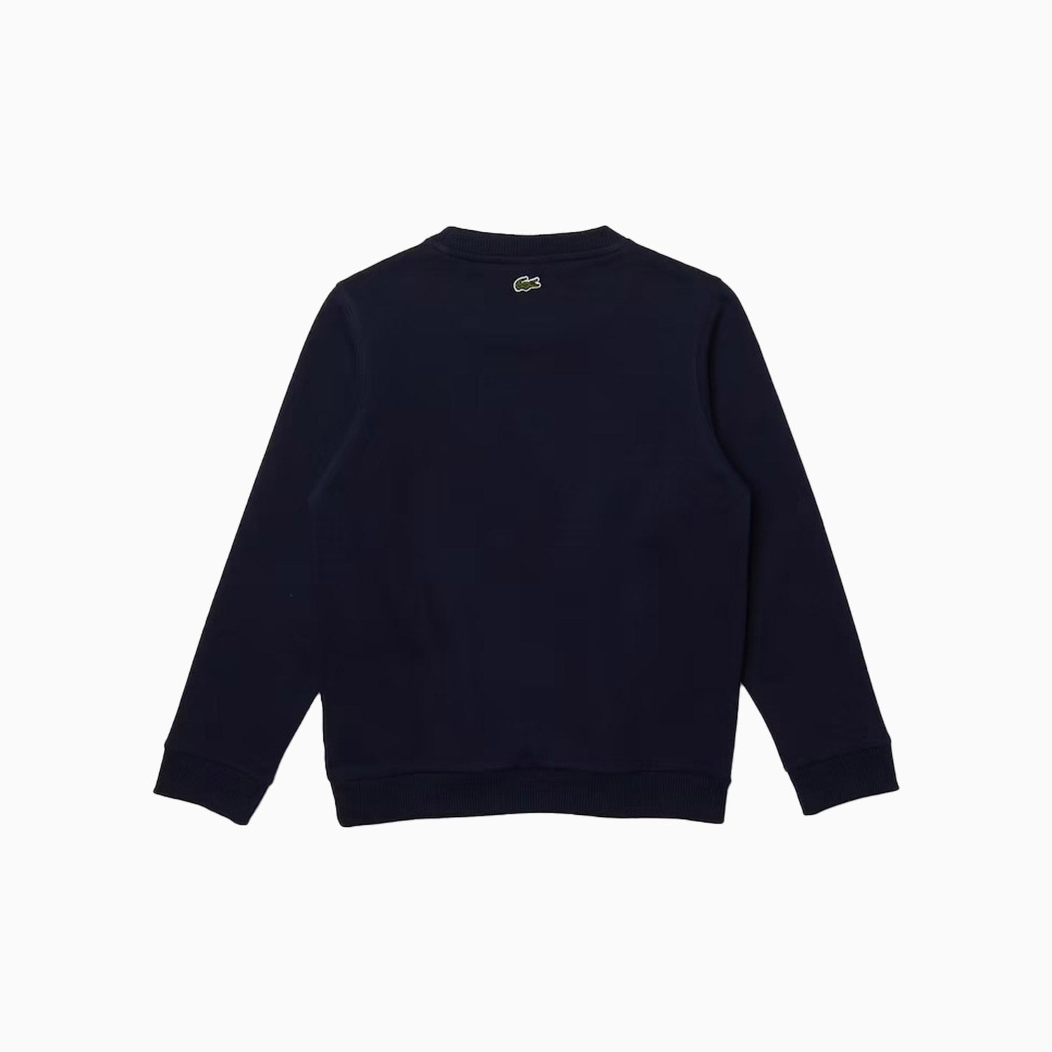 Lacoste Kid's Crocodile Print Fleece Sweatshirt - Color: Navy Blue Multicolor - Kids Premium Clothing -