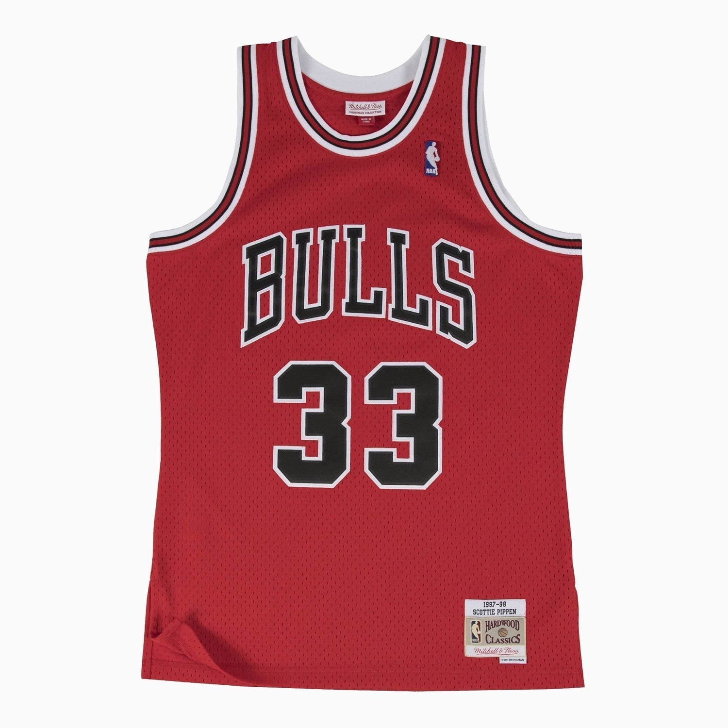 Mitchell And Ness Swingman Scottie Pippen Chicago Bulls NBA 1997-98 Jersey Youth - Color: Red Black White - Kids Premium Clothing -
