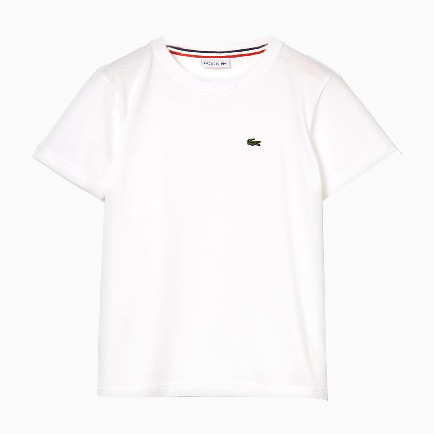 Lacoste Kid's Jersey T Shirt - Color: White - Kids Premium Clothing -