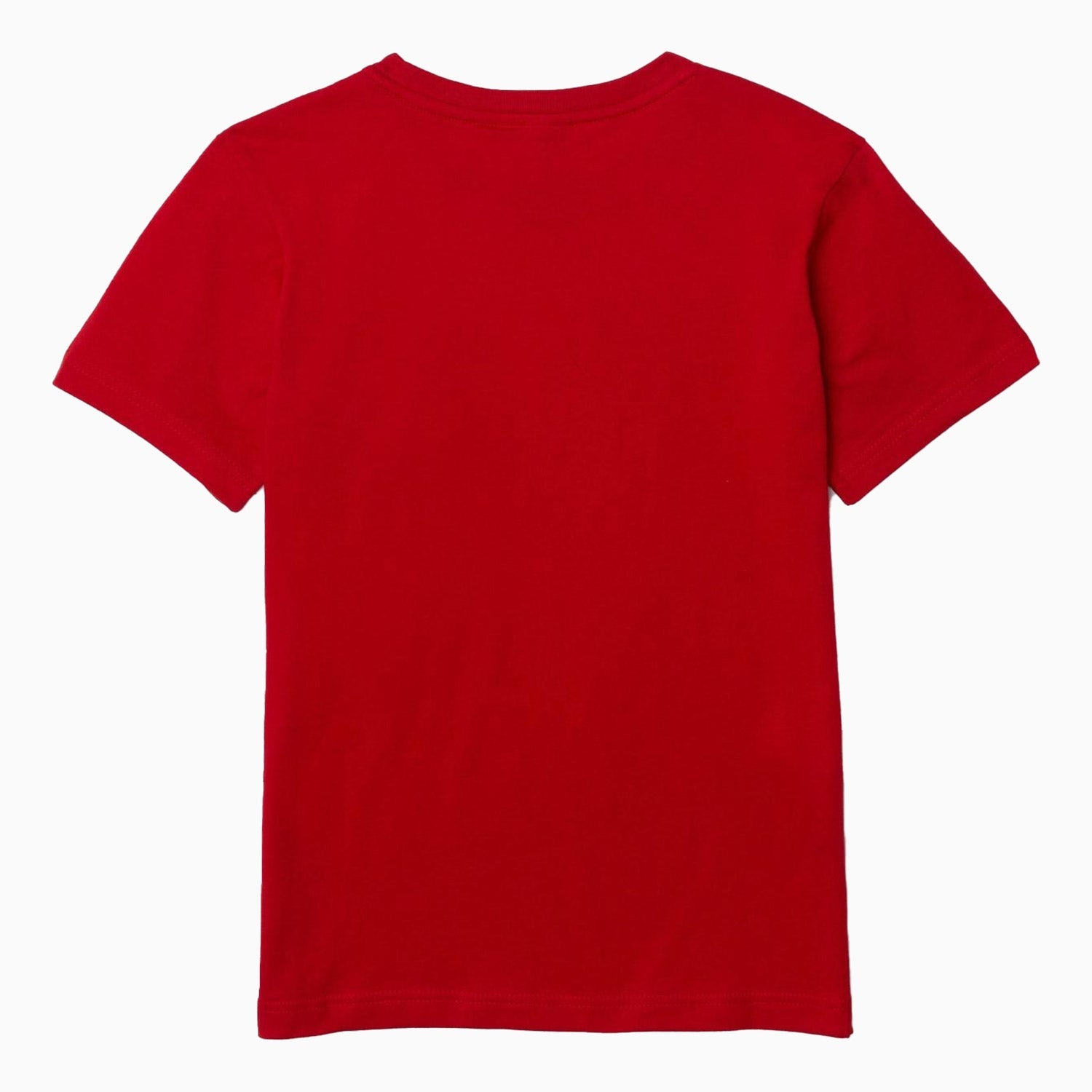 Lacoste Kid's Solid Sportswear T Shirt - Color: Infrared - Kids Premium Clothing -