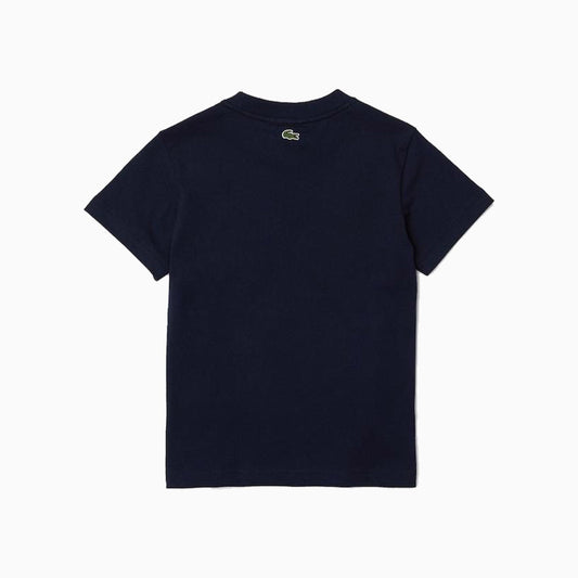 Kid's Printed Crocodile Cotton Crew Neck T-Shirt