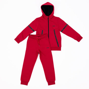 Hugo Boss Kid's Tracksuit - Color: Red - Kids Premium Clothing -