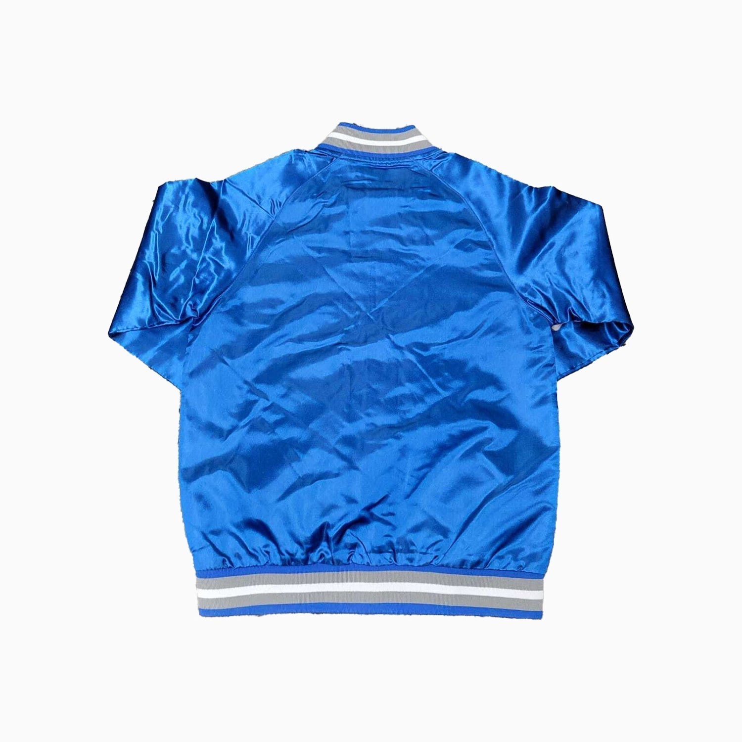 Mitchell And Ness Detroit Lions NFL Lightweight Satin Jacket Youth - Color: Blue - Kids Premium Clothing -