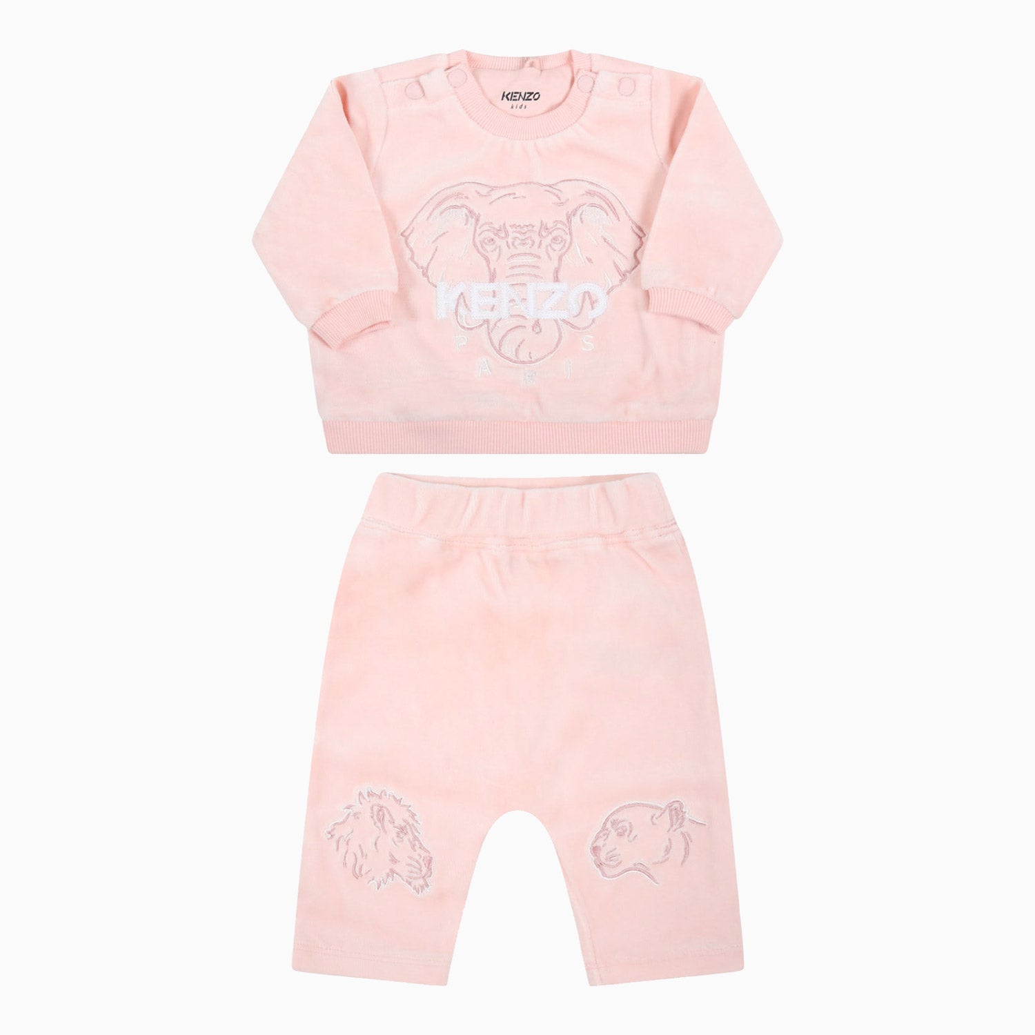 Kenzo Kid's Elephant Logo Outfit - Color: Pink - Kids Premium Clothing -