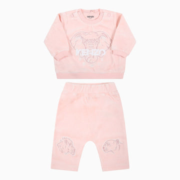 Kenzo Kid's Elephant Logo Outfit - Color: Pink - Kids Premium Clothing -