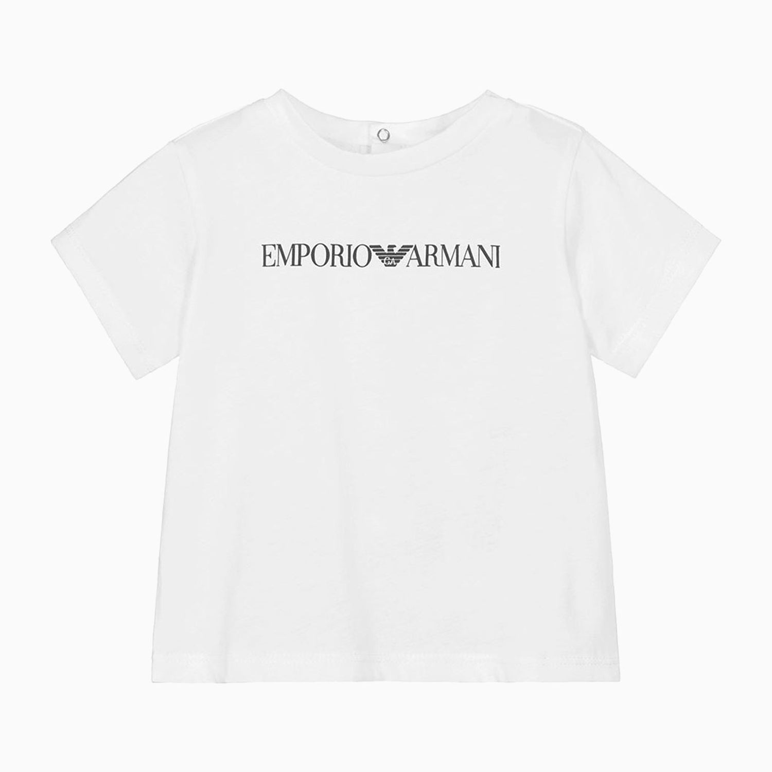 Emporio Armani Kids logo-detail cotton cap - Blue