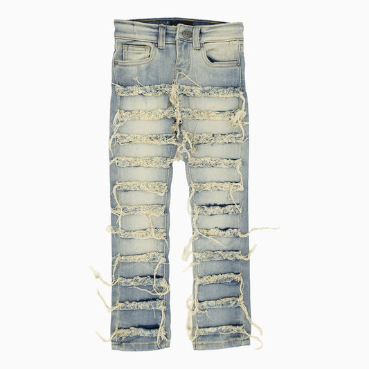 Kid's Ripped Stack Skinny Denim Pant