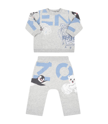 Kenzo Kid's Cardigan Tracksuit - Color: Grey Marl - Kids Premium Clothing -
