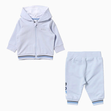 Hugo Boss Kid's Elastane French Tracksuit - Color: Pale Blue - Kids Premium Clothing -