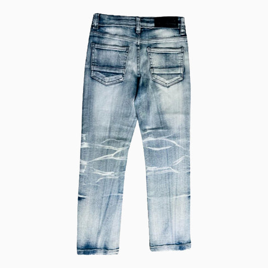 Kid's Mid Blue Jeans Denim Skinny Pant